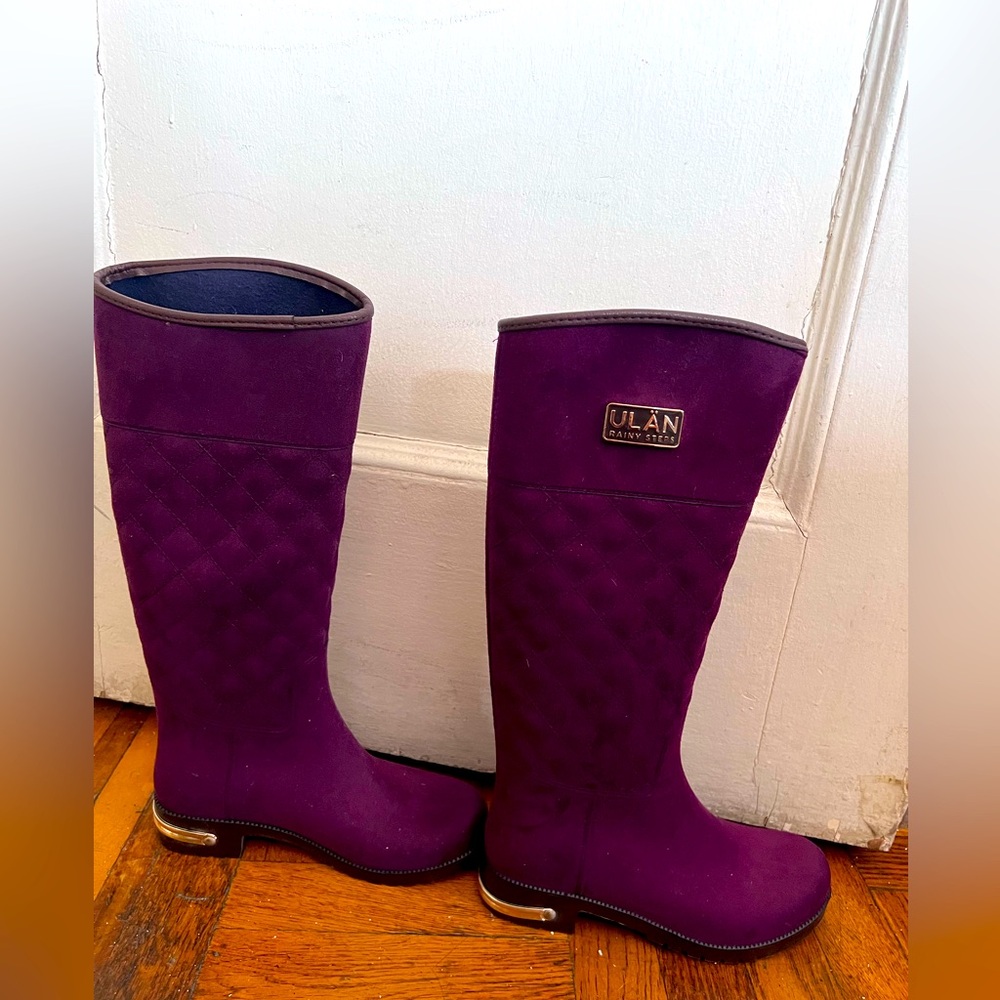 ULAN Purple/Raspberry Quilted Knee-High Boots
(Help with HURRICANE MELISSA)